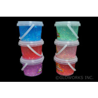 16 OZ ASSORTED COLOR BUCKET OF SLIME W/GLITTER(1 PIECE)