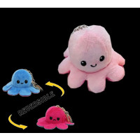 ASSORTED COLOR 2" PLUSH OCTOPUS KEYCHAIN ( 1 PIECE )