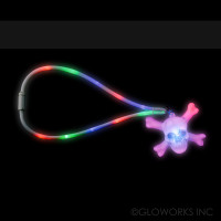 SKULL & CROSSBONES FLASHING LANYARD (1 PIECE)