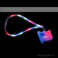 USA FLAG FLASHING LANYARD (1 PIECE)