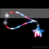 USA STAR FLASHING LANYARD (1 PIECE)