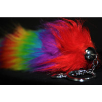 RAINBOW ANIMAL TAIL KEY CHAIN