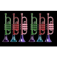 METALLIC TRUMPET - ASSORTED COLORS (1 PIECE)