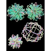 GLOW IN THE DARK ASSORTED COLOR 18" LARGE  EXPANDABLE BALL (1 PIECE)