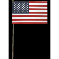 11" X 17" USA FLAG ON WOOD STICK (1 PIECE)