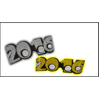 NON-FLASHING 2016 GOLD/SILVER GLITTER GLASSES (12 PIECES)
