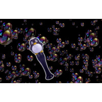 LED ASSORTED COLOR PENGUIN BUBBLE WAND (1 PIECE)