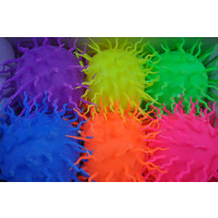 10" Flashing Puffer Ball with Tassles - Asst. Colors (1 PIECE)