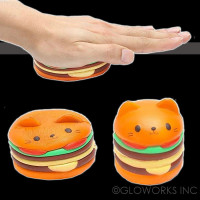 4.5" SLOW RISING KITTY CHEESEBURGER SQUISHY (1 PIECE)