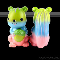 6"  SLOW RISING RAINBOW SQUIRREL SQUISHY