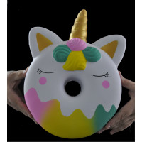 13" SLOW RISING SCENTED UNICORN DONUT SQUISHY (1 PIECE)
