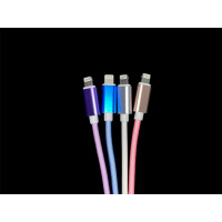 10' ASSORTED NYLON COATED HEAVY DUTY LIGHTNING CHARGING CORDS (200 PCS)
