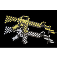 NON-FLASHING FOAM PIXEL MACHINE GUN (1 PIECE)