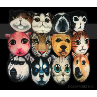 24" PLUSH ASSORTED STYLE ANIMAL FACE PILLOW (1 PIECE)
