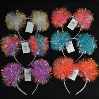 LED TINSEL HEADBAND (6 PIECE SET)