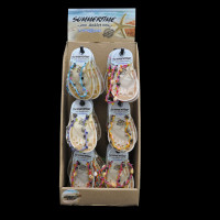 ASSORTED STYLE BEAD & SHELL ANKLET IN DISPLAY (72 PCS)