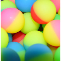 1" TWO TONE RUBBER BOUNCY BALLS (100 PIECES/BAG)