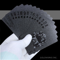 PLASTIC HEAVY WEIGHT BLACK PLAYING CARDS ( 1 PACK)