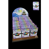 ASSORTED STYLE CHAKRA BRACELETS WITH WOODEN DISPLAY (72 PCS)