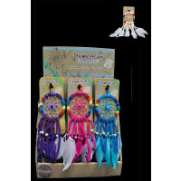 ASSORTED STYLE RAINBOW DREAM CATCHER IN DISPLAY ( 24 PCS)