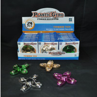 ASSORTED COLOR METALLIC FIDGET SPINNER WITH 3 &  4 POINTS (1 PIECE)