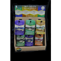 ASSORTED STYLE INFINITY DIFFUSER BRACELET ATOMIZER & ESSENTIAL OIL IN DISPLAY (24 PCS)