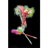 NON FLASHING ASSORTED STYLE UNICORN PENS IN CLEAR HOLDER (12 PENS)