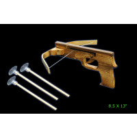 13" HAND CARVED CROSSBOW SET (1 PIECE)