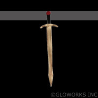 36" HAND CARVED WOODEN FENCING SWORD (1 PIECE) 