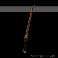 33" HAND CARVED WOODEN SWORD (1 PIECE)