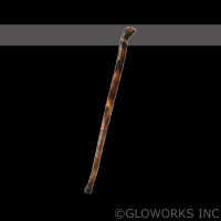 HAND CARVED WOODEN WALKING STICK  (1 PIECE)