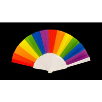 RAINBOW HAND FANS (1 PIECE)