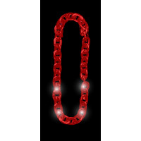 LED RED LINK CHAIN NECKLACE (1 PIECE)