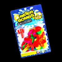 50 COUNT CARDED WATER BOMB BALLOONS WITH EASY FILLER (1 PACK)