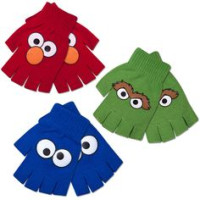 ASSORTED STYLE SESAME STREET FINGER-LESS GLOVES (1 PAIR)