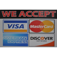 CREDIT CARD SIGN (1 PIECE)