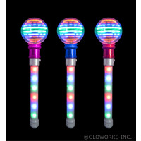 13" LED MAGIC SPINNING BALL WAND WITH LED HANDLE (1 PIECE)