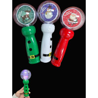 LED FLASHING ASSORTED STYLE CHRISTMAS SPINNING WAND  (1 PIECE)