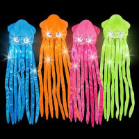 52" LED FLASHING LARGE SQUID HAT ASSORTED NEON COLORS (1 PIECE) 