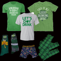 ASSORTED CLOTHING BUNDLE ST. PATRICK'S DAY ITEMS 100 PIECES