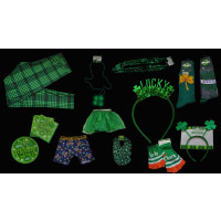 100 PIECE ASSORTED ST. PATRICK'S DAY ITEMS