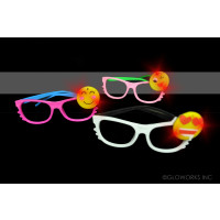 LED ASSORTED STYLE EMOJI SUNGLASSES (1 PEICE)