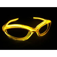 FLASHING LED SUNGLASSES- YELLOW (1 PIECE)