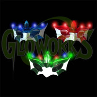 Mardi Gras Mask Flashing Sunglasses - Asst. Colors (1 PIECE)