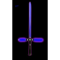 27" MULIT-COLOR CROSS SWORD WITH SOUND (1 PIECE)
