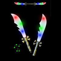 LED DOUBLE SIDED FLASHING PIRATE SWORD WITH SOUND (1 PIECE)
