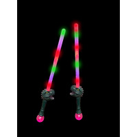 T-REX HANDLED LED FLASHING SWORD W/ SOUND AND PRISMATIC BALL (1 PIECE) 