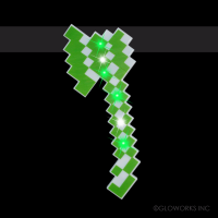LED FLASHING PIXEL AXE (1 PIECE)