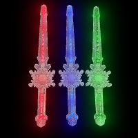 LED SNOWFLAKE SOLID COLOR LIGHT UP ASSORTED SWORD (1 PIECE)