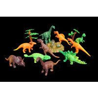 DINO LAND PLAY SET WITH ASSORTED 2-4" DINOSAURS (1 SET)